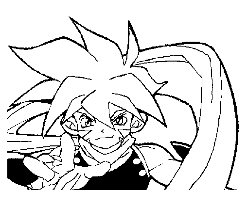 coloriage beyblade kai portrait